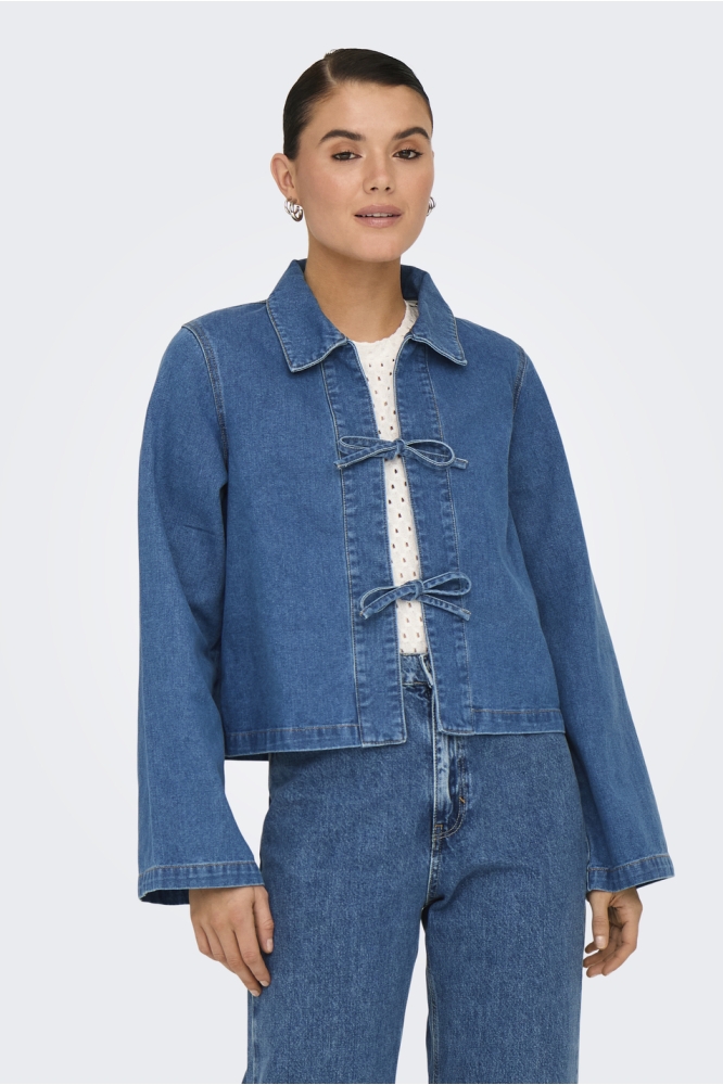 ONLTHORA LS BOW SHIRT DNM CS GUA 15357228 Medium Blue Denim